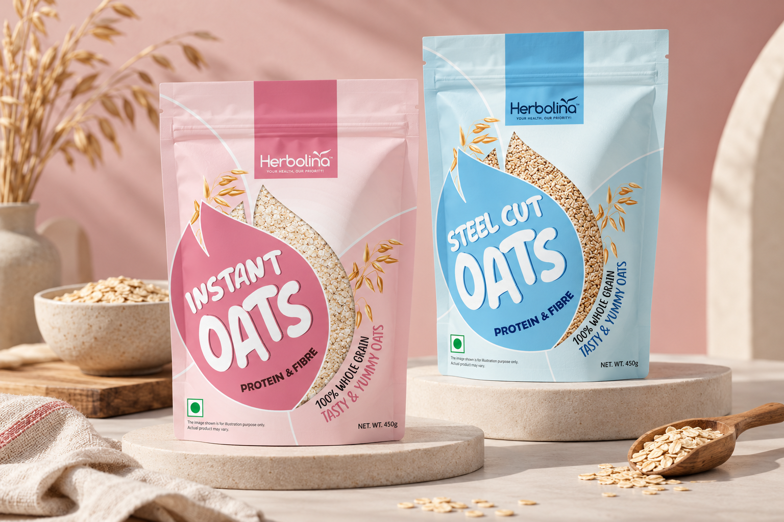 Herbolina Instant Oats & Steel Cut Oats
